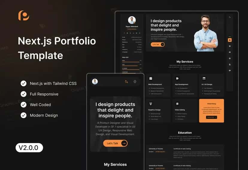Portfo- Nextjs Portfolio Template